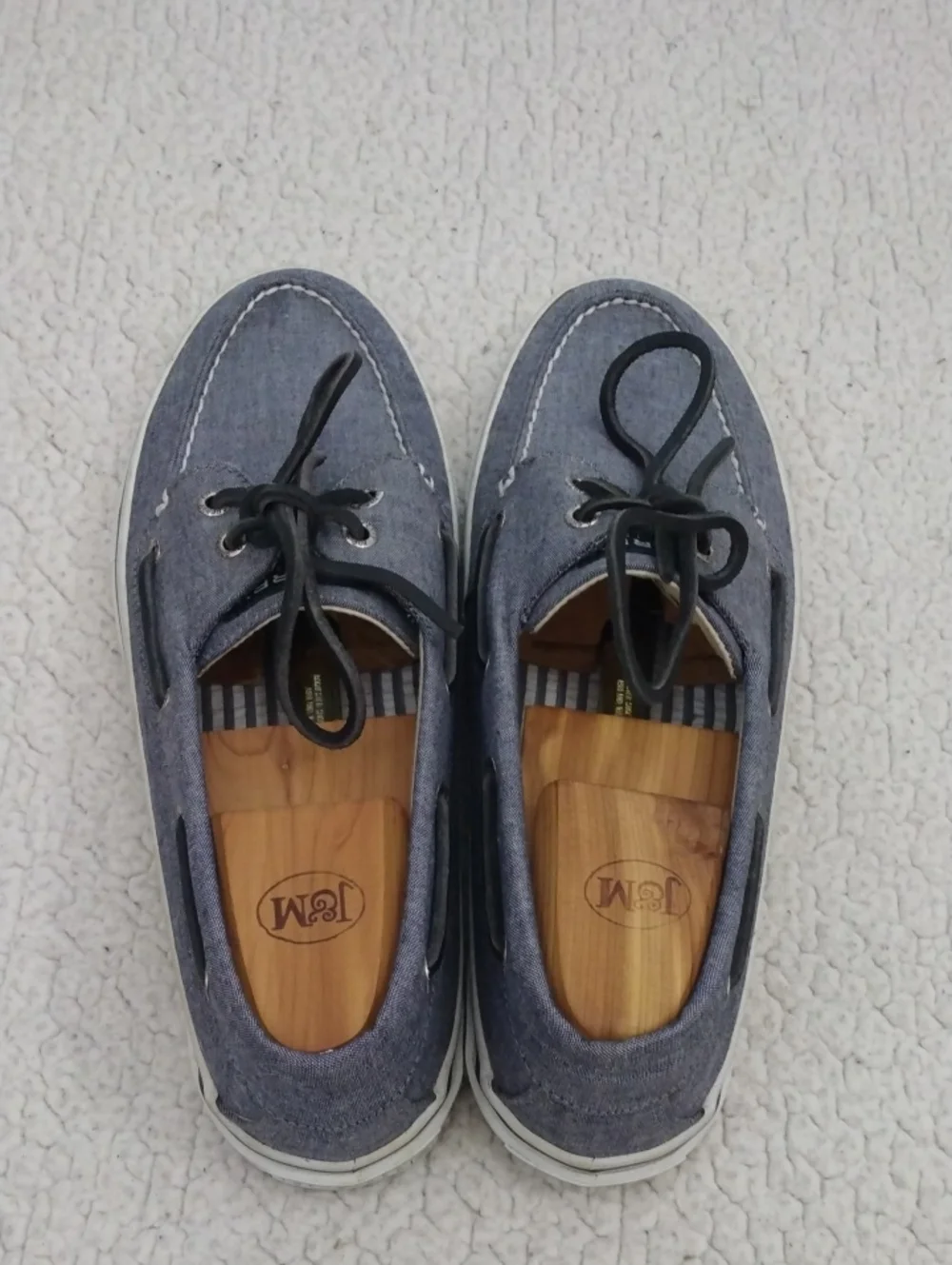 Sperry Steel Blue Bahama 2 Canvas Boat Shoes  10.5M